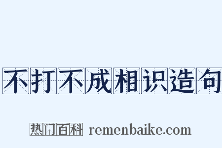 不打不成相识造句是什么意思的图片